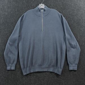 Closed Sweater Men's XL Blue Half 1/2 Zip Tight Knit Pullover Casual Jumper